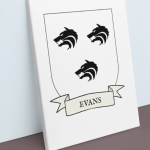 Evans Coat of Arms Canvas Wall Art