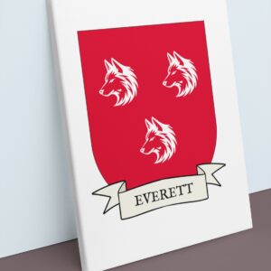 Everett Coat of Arms Canvas Wall Art