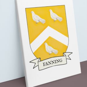 Fanning Coat of Arms Canvas Wall Art