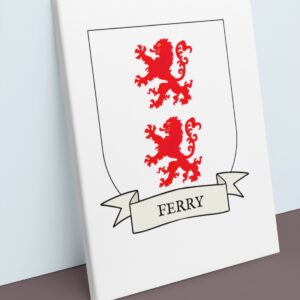 Ferry Coat of Arms Canvas Wall Art