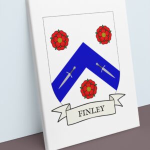 Finley Coat of Arms Canvas Wall Art