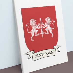 Finnegan Coat of Arms Canvas Wall Art