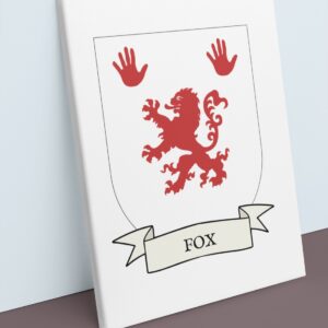 Fox Coat of Arms Canvas Wall Art