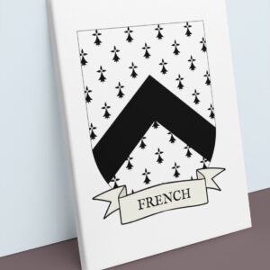 French Coat of Arms Canvas Wall Art