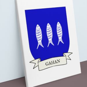 Gahan Coat of Arms Canvas Wall Art