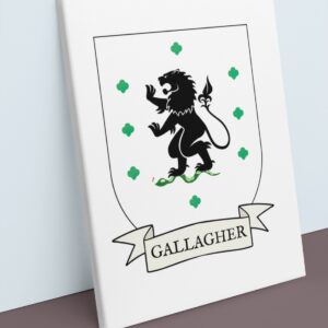 Gallagher Coat of Arms Canvas Wall Art