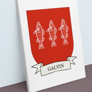 Galvin Coat of Arms Canvas Wall Art