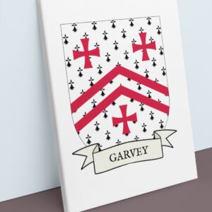 Garvey Coat of Arms Canvas Wall Art