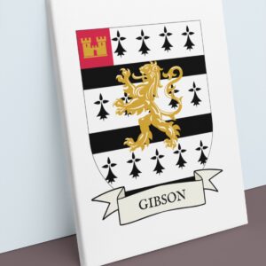 Gibson Coat of Arms Canvas Wall Art