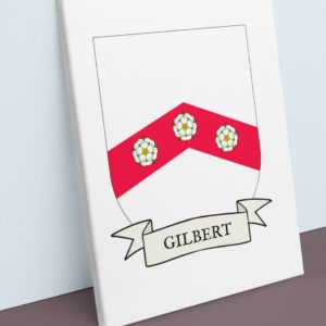 Gilbert Coat of Arms Canvas Wall Art