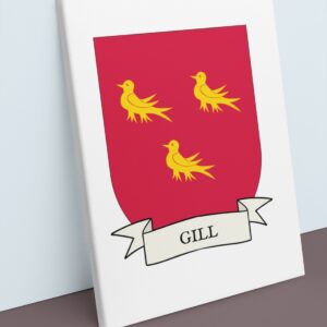 Gill Coat of Arms Canvas Wall Art