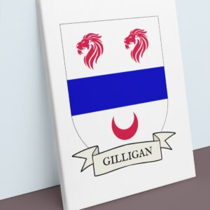 Gilligan Coat of Arms Canvas Wall Art