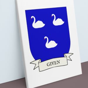 Given Coat of Arms Canvas Wall Art
