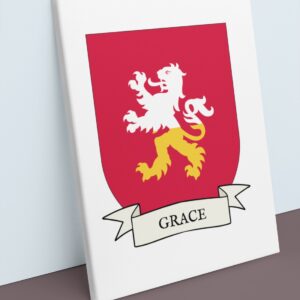 Grace Coat of Arms Canvas Wall Art
