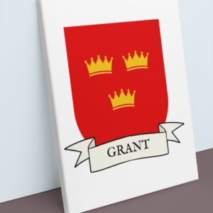 Grant Coat of Arms Canvas Wall Art