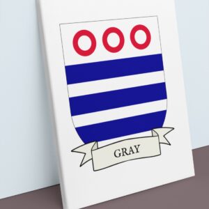 Gray Coat of Arms Canvas Wall Art