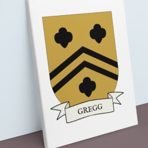 Gregg Coat of Arms Canvas Wall Art