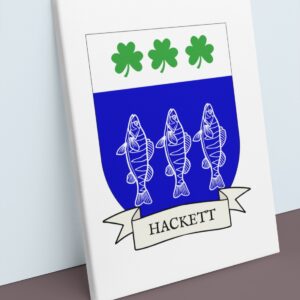 Hackett Coat of Arms Canvas Wall Art
