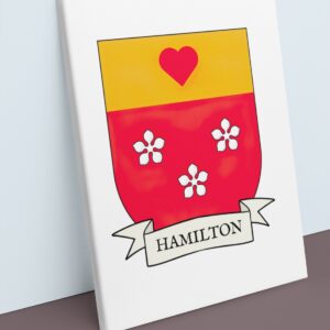 Hamilton Coat of Arms Canvas Wall Art