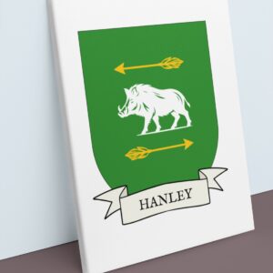 Hanley Coat of Arms Canvas Wall Art