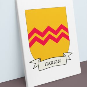 Harkin Coat of Arms Canvas Wall Art