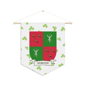Norton Family Coat of Arms Indoor Pennant