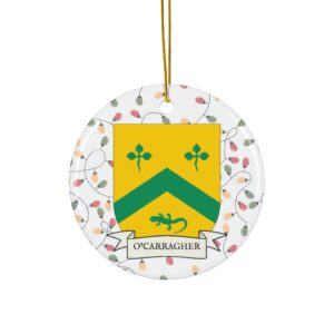 O'Carragher Family Coat of Arms Christmas Tree Ornament