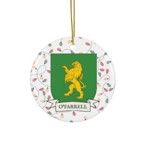 O'Farrell Family Coat of Arms Christmas Tree Ornament