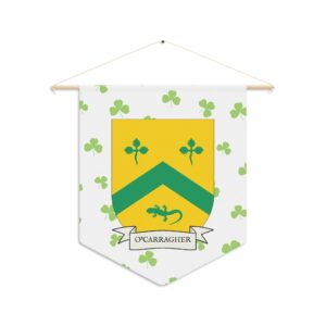 O'Carragher Family Coat of Arms Indoor Pennant