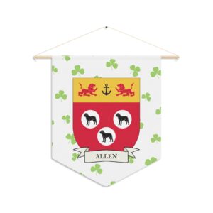 Allen Family Coat of Arms Indoor Pennant