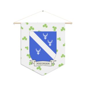 Needham Family Coat of Arms Indoor Pennant