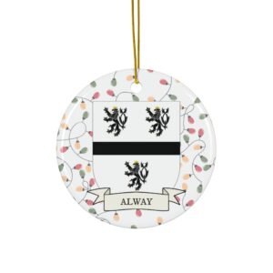 Alway Family Coat of Arms Christmas Tree Ornament