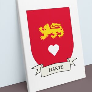 Harte Coat of Arms Canvas Wall Art