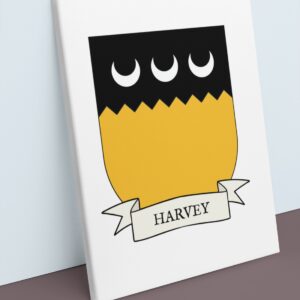 Harvey Coat of Arms Canvas Wall Art