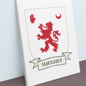 Haughey Coat of Arms Canvas Wall Art