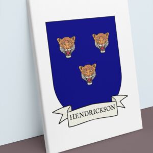 Hendrickson Coat of Arms Canvas Wall Art