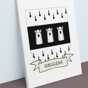 Higgins Coat of Arms Canvas Wall Art