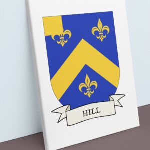 Hill Coat of Arms Canvas Wall Art