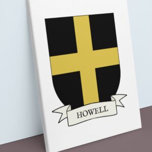 Howell Coat of Arms Canvas Wall Art