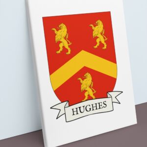 Hughes Coat of Arms Canvas Wall Art