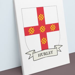 Hurley Coat of Arms Canvas Wall Art