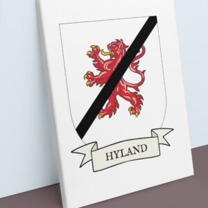 Hyland Coat of Arms Canvas Wall Art