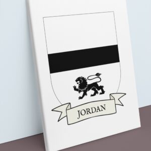 Jordan Coat of Arms Canvas Wall Art
