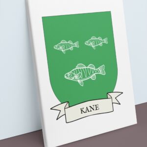 Kane Coat of Arms Canvas Wall Art
