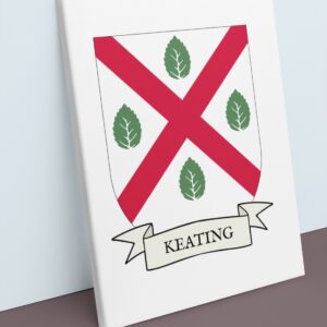 Keating Coat of Arms Canvas Wall Art