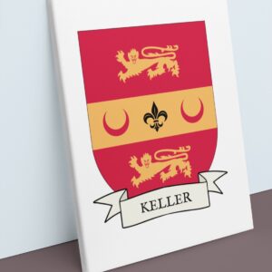 Keller Coat of Arms Canvas Wall Art