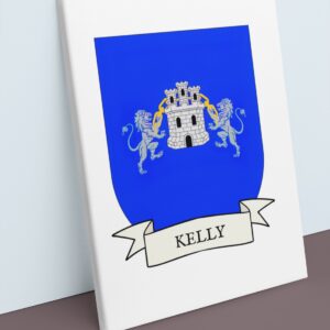 Kelly Coat of Arms Canvas Wall Art