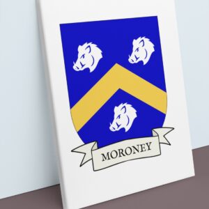 Moroney Coat of Arms Canvas Wall Art