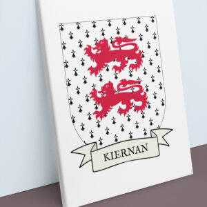 Kiernan Coat of Arms Canvas Wall Art