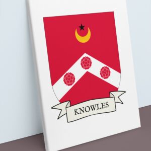 Knowles Coat of Arms Canvas Wall Art